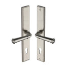Heritage Brass Multi-Point Door Handle Lever Lock Colonial LH Design Satin Nickel finish - MP1932.LH-SN - Choice Handles