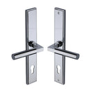 Heritage Brass Multi-Point Door Handle Lever Lock Bauhaus LH Design Polished Chrome finish - MP2259.LH-PC - Choice Handles