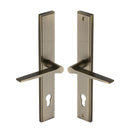 Heritage Brass Multi-Point Door Handle Lever Lock Gio LH Design Antique Brass finish - MP4189.LH-AT - Choice Handles