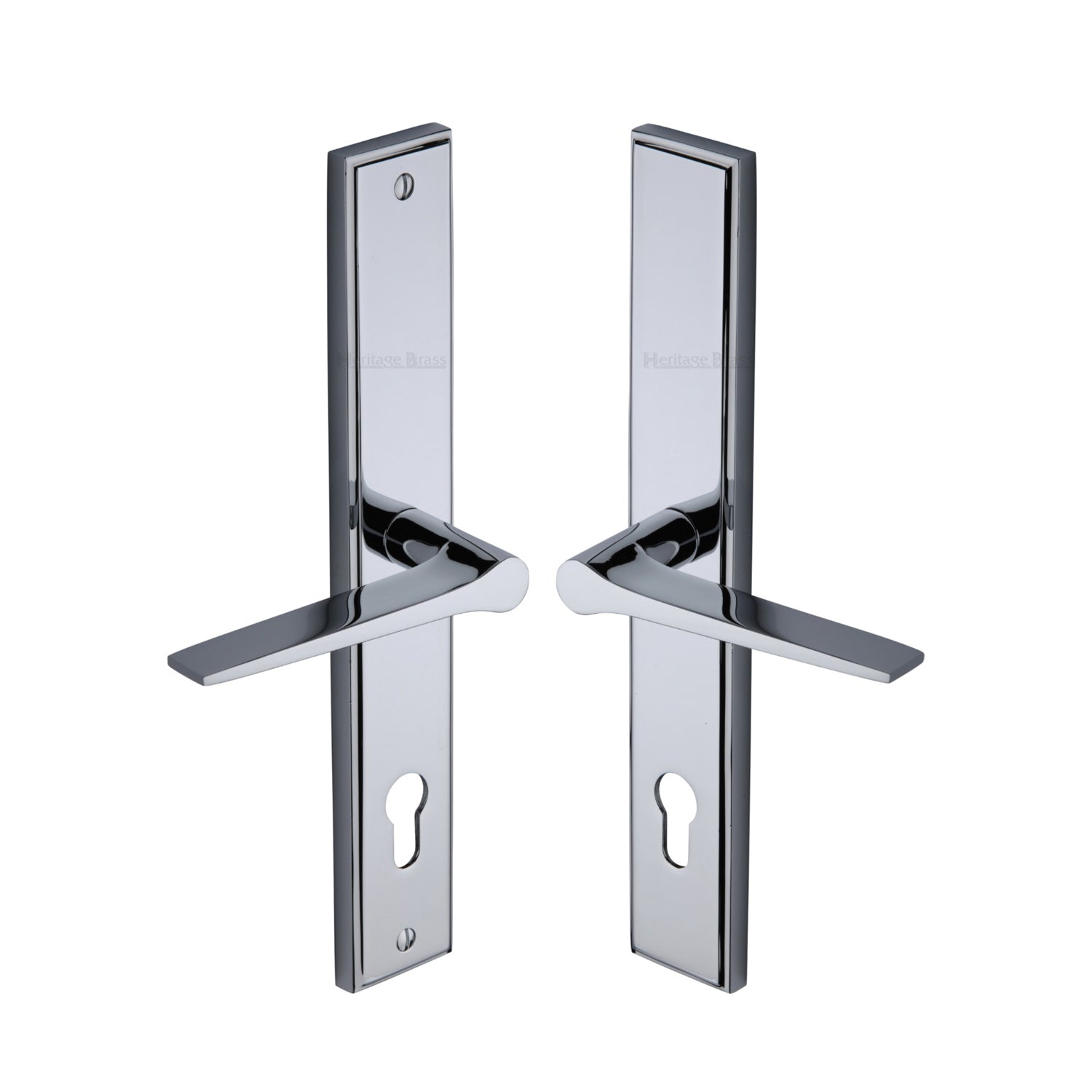 Heritage Brass Multi-Point Door Handle Lever Lock Gio RH Design Polish