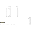 Carlisle Brass - Numeral Face Fix (No.1) 76mm - Polished Brass - N1 - Choice Handles