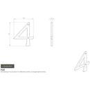 Carlisle Brass - Numeral Face Fix (No.4) 76mm - Satin Chrome - N4SC - Choice Handles