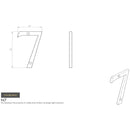 Carlisle Brass - Numeral Face Fix (No.7) 76mm - Polished Brass PVD - N7PVD - Choice Handles