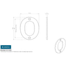 Eurospec - 100mm Door Numerals Number 0  - Bright Stainless Steel - NUM10100BSS - Choice Handles