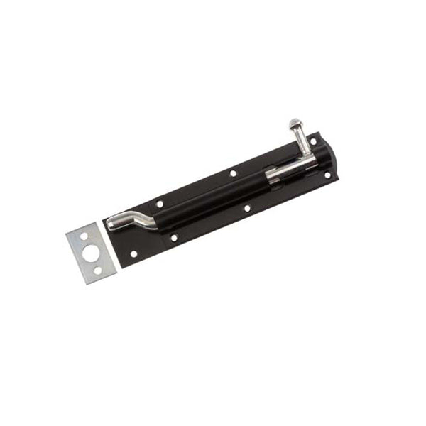 Spira Brass - Iron Barrel Bolt - Necked 6" - Black - 8485 - Choice Handles