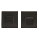 Oro&Oro WC Turn and Release on Square Rose - Matt Black - O31WC15EMB - Choice Handles
