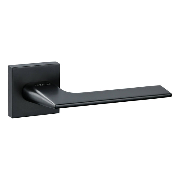 Oro&Oro Unica Lever Door Handle on Square Rose - Matt Black - O6515EMB