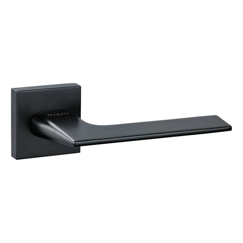 Oro&Oro Unica Lever Door Handle on Square Rose - Matt Black - O6515EMB