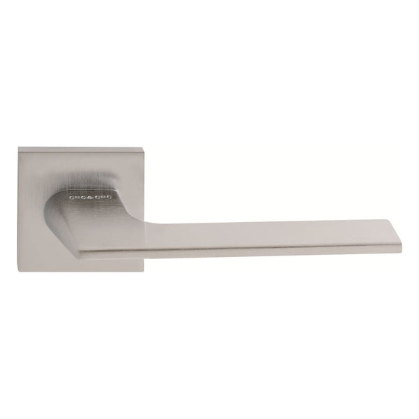Oro&Oro Unica Lever Door Handle on Square Rose - Satin Chrome - O6515ESC