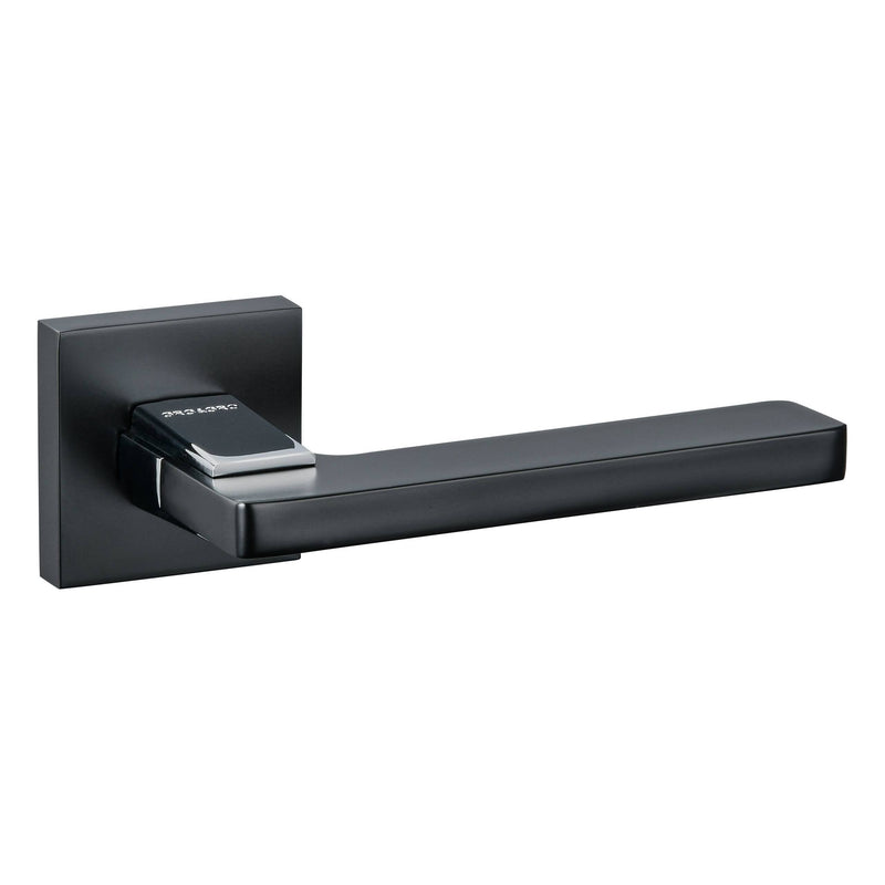 SPECIAL ORDER Oro&Oro Alba Lever Door Handle on Square Rose - Matt Black - O6815EMB