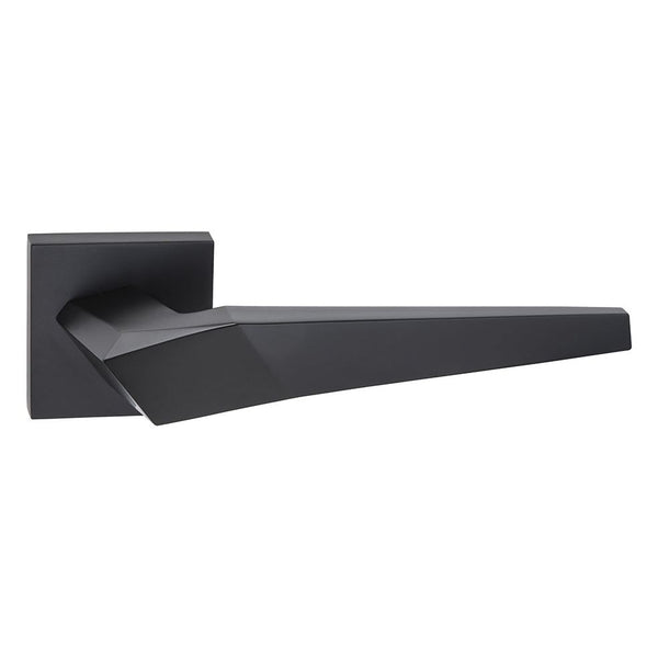 Oro&Oro Skywalker Lever Door Handle on Square Rose - Matt Black - O8015EMB