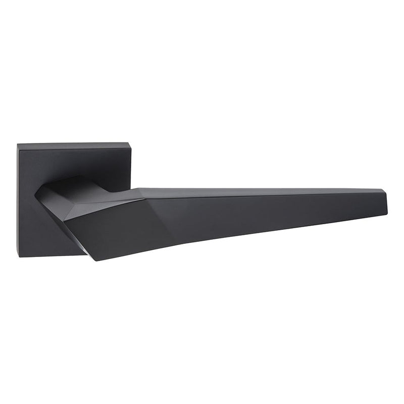 Oro&Oro Skywalker Lever Door Handle on Square Rose - Matt Black - O8015EMB