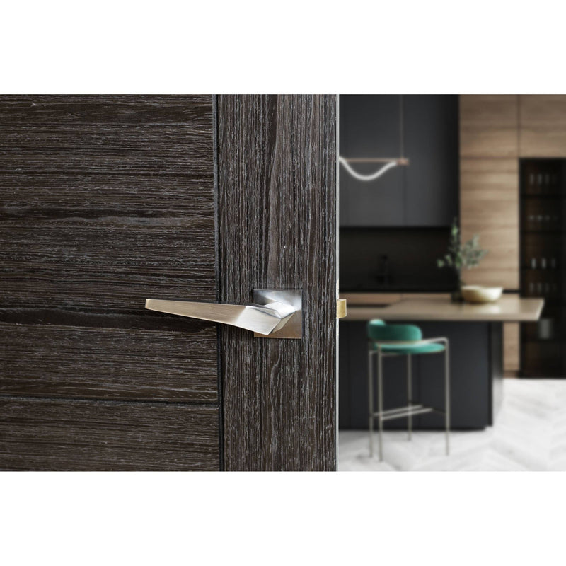 Oro&Oro Skywalker Lever Door Handle on Square Rose - Satin Chrome - O8015ESC