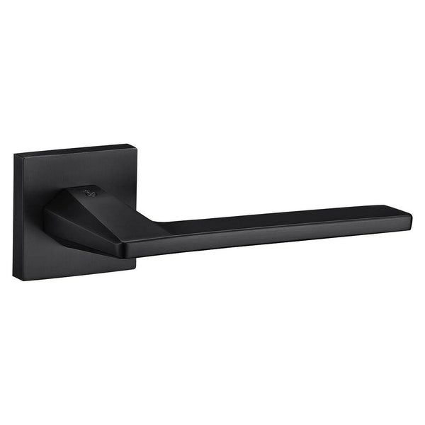 Oro&Oro Sienna Lever Door Handle on Square Rose - Matt Black - O9215EMB