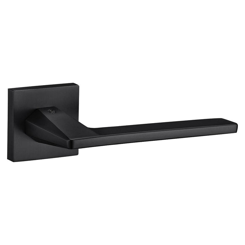 Oro&Oro Sienna Lever Door Handle on Square Rose - Matt Black - O9215EMB