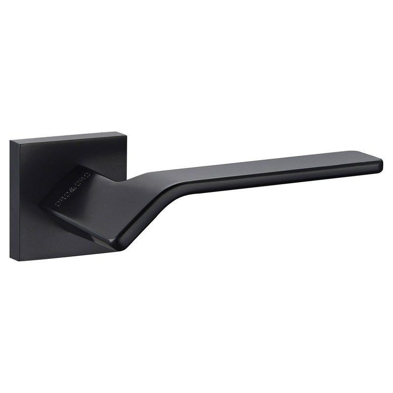 SPECIAL ORDER Oro&Oro Frana Lever Door Handle on Square Rose - Matt Black - O9315EMB