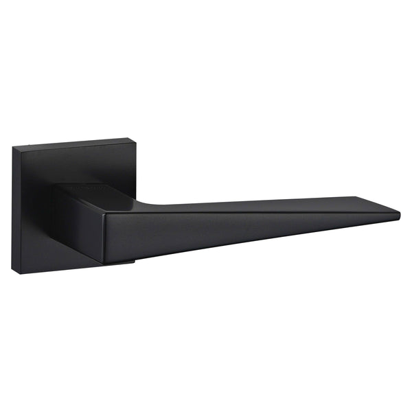 Oro&Oro Ivy Lever Door Handle on Square Rose - Matt Black - O9615EMB