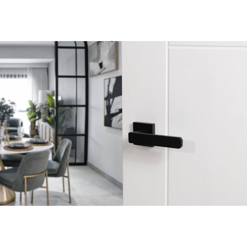 Oro&Oro Galassia Lever Door Handle on Square Rose - Matt Black - O10815EMB