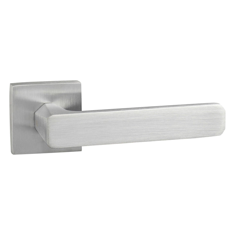 Oro&Oro Galassia Lever Door Handle on Square Rose - Satin Chrome - O10815ESC