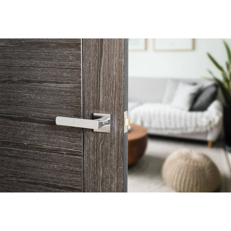 Oro&Oro Galassia Lever Door Handle on Square Rose - Satin Chrome - O10815ESC