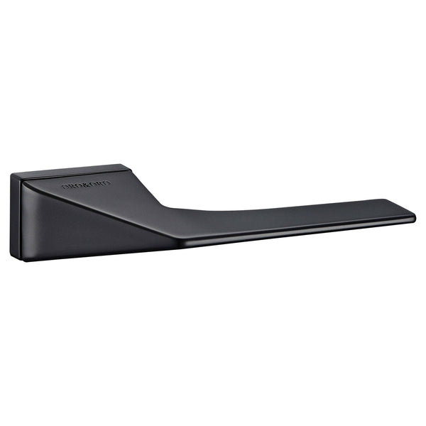SPECIAL ORDER Oro&Oro Ace Lever Door Handle on Square Rose - Matt Black - O12324EMB