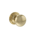 Old English Harrogate Solid Brass Mushroom Mortice Knob on Concealed Fix Rose - Raw Brass  - OE58MMKRB - Choice Handles