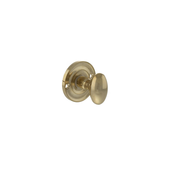 Old English Solid Brass Oval WC Turn and Release - Raw Brass  - OEOWCRB
