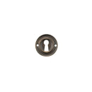 Old English Solid Brass Open Key Hole Escutcheons - Urban Dark Bronze - OERKEUDB - Choice Handles