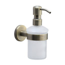 Oxford Soap Dispenser. Wall Mounted with Frosted Glass and high quality STS pump. Matt Antique finish - OXF-SOAP-MA - Choice Handles