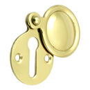 Prima - Covered Door Keyhole Escutcheon 41mm x 33mm - Polished Brass - PB103