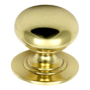 Prima - Victorian Solid Cabinet Cupboard Knob - Polished Brass - PB140B