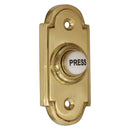 Prima - Shaped Door Bell Push 76mm x 33mm - Polished Brass - PB1417