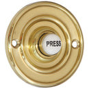 Prima - Circular Door Bell Push  60mm - Polished Brass - PB1418