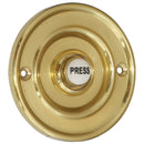 Prima - Circular Door Bell Push  76mm - Polished Brass - PB1419