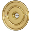 Prima - Circular Door Bell Push  100mm - Polished Brass - PB1420