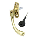 Prima - Locking Window Espagnolette Handle Right Handle 90mm - Polished Brass - PB1423