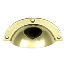 Prima - Cabinet Drawer Pull Handle 93mm x 43mm - Unlacquered Brass - UNL159
