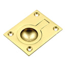 Prima - Rectangular Flush Ring 54mm x 37mm - Polished Brass - PB160A