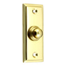 Prima - Stepped Door Bell Push 74mm x 32mm - Polished Brass - PB183