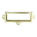 Prima - Card / Label Frames 90mm x 35mm - Polished Brass - PB2008B