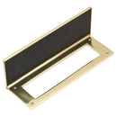 Prima - Draught Excluder / Front Door Letter Plate Tidy 260mm x 88mm - Unlacquered Brass - UNL2012A
