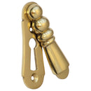 Prima - Large Lady Door Keyhole Escutcheon Cover 71mm x 25mm - Polished Brass - PB2013