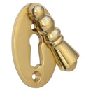 Prima - Oval Lady Door Keyhole Escutcheon Cover 50mm x 33mm - Polished Brass - PB2014