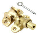 Prima - Window Brighton Fastener - Acorn London Style Locking - Polished Brass - PB2019L
