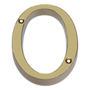 Prima - Door Numeral Screw Fix 76mm - Unlacquered Brass - UNL219/0