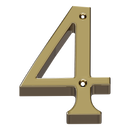 Prima - Door Numeral Screw Fix 76mm - Polished Brass - PB219/4