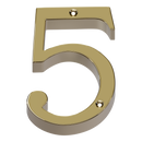 Prima - Door Numeral Screw Fix 76mm - Polished Brass - PB219/5