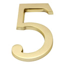 Prima - Door Numeral Pin Fix 152mm - Polished Brass - PB221/5