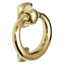 Prima - Ring Front Door Knocker 120mm x 110mm - Polished Brass - PB28
