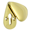 Prima - Pear Drop Covered Door Keyhole Escutcheon 44mm x 27mm - Polished Brass - PB373
